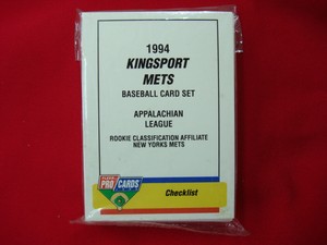 1994-KINGSPORT-METS-T-LONG-MINOR-LEAGUE-TEAM-SET-FLEER-PROCARDS-FACT-SEAL-NICE