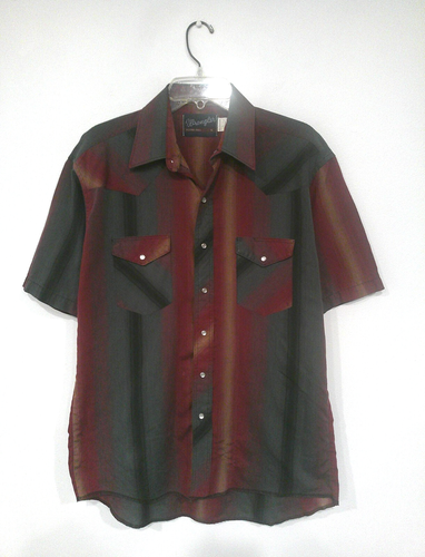 Vintage Wrangler X-Long Tails Western Shirt Men's Size 16 (Fit like Medium) Red - Picture 5 of 8