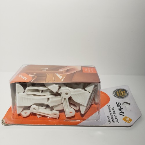 Baby Child Proof Safety First Spring Loaded Cabinet & Drawer Latches 10 Pack NEW - Picture 3 of 5