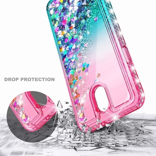 For LG K30 2019/Arena 2/Escape Plus Shockproof Glitter Liquid Hard Case Cover - Photo 11 sur 40