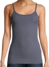 NO BOUNDARIES JUNIOR’S RIB CAMI TOP SLATE GRAY L(11-13) NWT [Q]