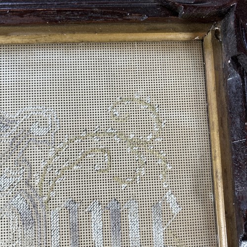 Antique Embroidered God Bless Our Home Framed Cross Stitch Needlepoint Country - Picture 13 of 24