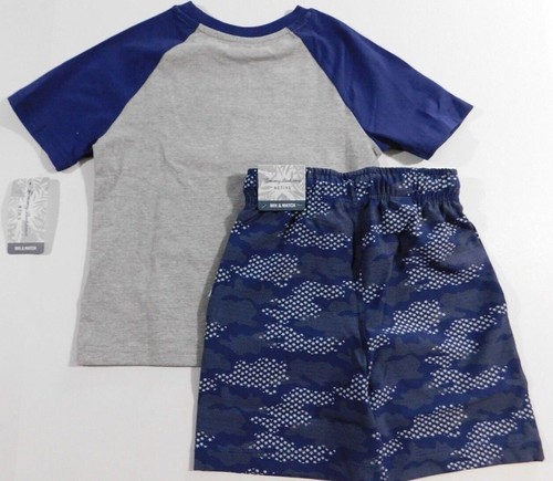 Tommy Bahama Boy T-Shirt Shorts Gray Navy Blue SIZE XS/4 Graphic Tiger NEW - Picture 3 of 4