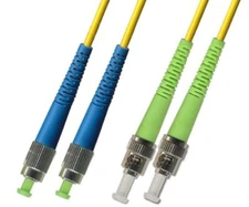6M (19.68ft) OS2 FC/UPC to ST/APC Fiber Optic Cable Duplex Singlemode 9/125