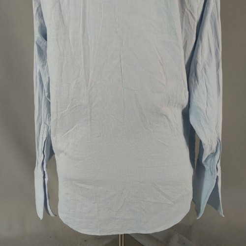 Donald J Trump shirt men's large Blue long-sleeve Oxford dress French cuff - Picture 10 of 12