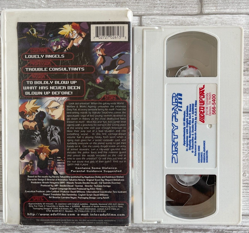 Dirty Pair Flash Act 1 2 3 VHS English Dubbed 1998 Anime Rica Matsumoto Sue Ulu - Picture 2 of 4