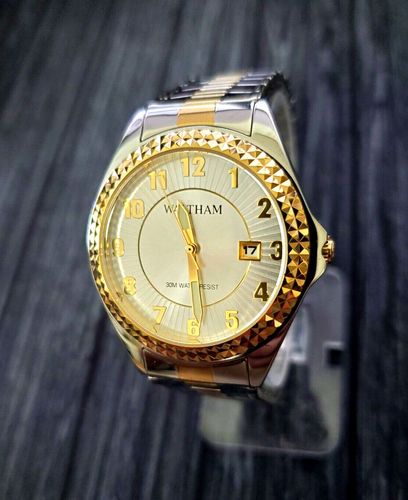 Rare Pristine Vintage WALTHAM President 1980's Quartz Datejust Retro Men's Watch - Picture 8 of 17