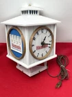 VINTAGE HAMM'S BEER 3 SIDED CASH REGISTER LIGHTED CLOCK SIGN TOPPER CANOE