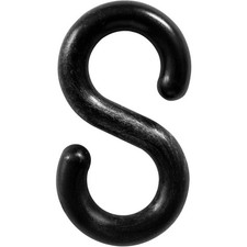 2" Black  PLASTIC S Hooks 50/box  (Just in time for Holloween)