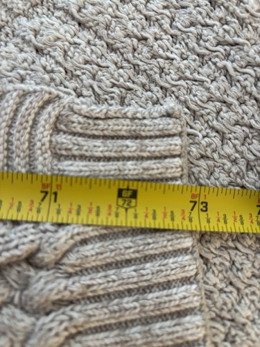 Boll and Branch Cable Knit Oatmeal Beige Throw Blanket Soft Lightweight - 第 7/7 張圖片