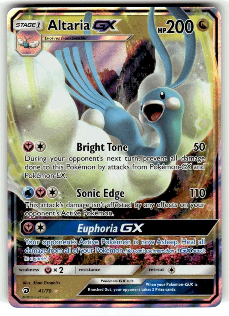 Altaria GX 41/70 Pokemon Dragon Majesty Holo Ultra Rare VLP/NM