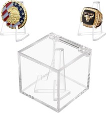 Championship Ring Display Case, Clear Acrylic 2.36x2.36x2.36 Inch,