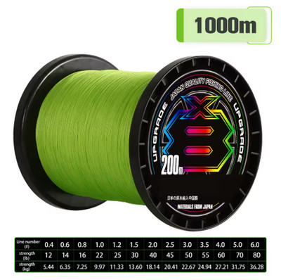 X BRAID X8 PE Fishing Line 8 Strand 500M 1000M
