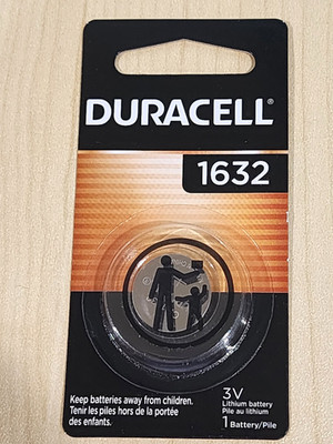 1 x Duracell CR1632 3v LITHIUM BATTERY CR 1632 CMOS KEY FOBS  EXP. 09/2034