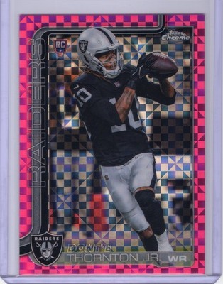 2025 Topps Chrome #385 Dont'e Thornton Jr. Hot Pink X-Fractor