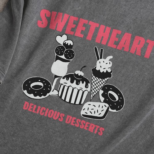 Camiseta vintage lavada con ácido para mujer 100 % algodón camiseta con hombros caídos S-XXL - Imagen 18 de 41