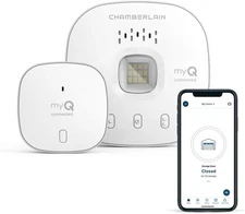 Chamberlain Smart Garage Control myQ-G0401-ES | Wireless WiFi Hub & Sensor,White