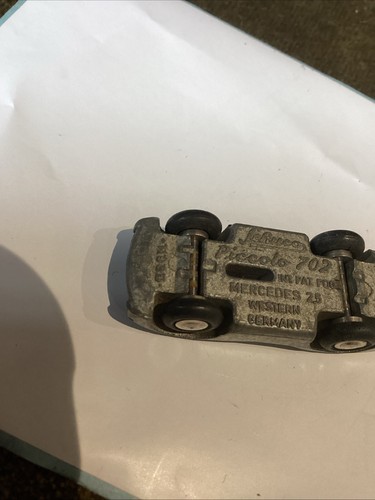 Early Schuco Piccolo 702 F1 Mercedes 2,5 D.R.G.M 5cm 1960s West Germany - Imagen 8 de 9