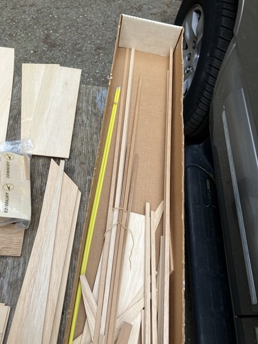 Airtronics Olympic II Balsa RC Sailplane Kit 100" Wingspan No. 208 Parts (Cox) - Picture 22 of 24