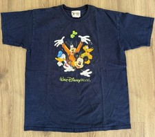 Vintage Disney World Double-Sided T Shirt Youth XL Mickey Goofy Donald VTG 90s