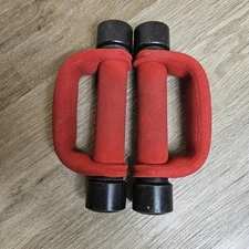 VINTAGE AMF Heavy Hands Pair 2lb Dumbbells, Soft Grip Handles, Screw-On Weights