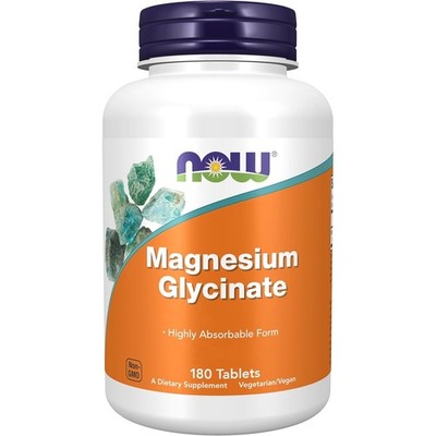 Now Foods Magnesium Glycinate  (1 x 180 Tablets)