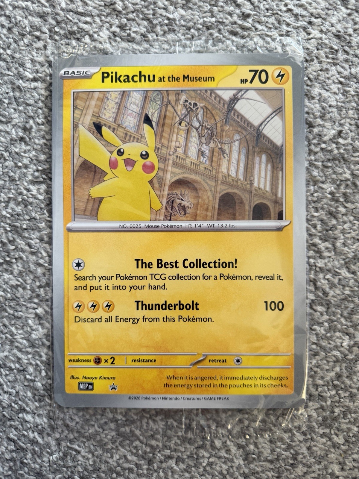 Pokémon TCG Pikachu at the Museum – Promo Oversized Card (MEP EN) – Sealed