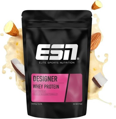 ESN Premium Designer Whey Protein Powder, Almond Coconut, 1 kg