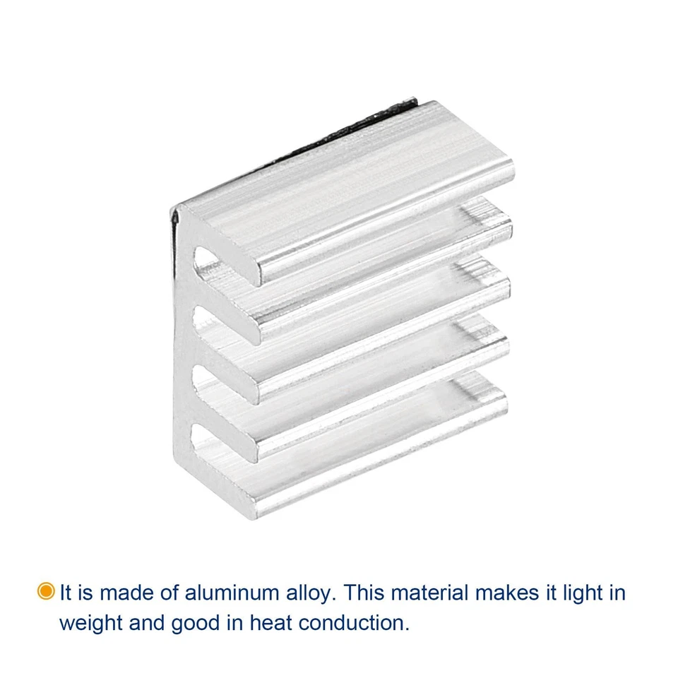 10 Stück Elektronische Kühlermodulkühler Aluminium Kühlkörper 9x9x4mm Silber Ton - Bild 3 von 4