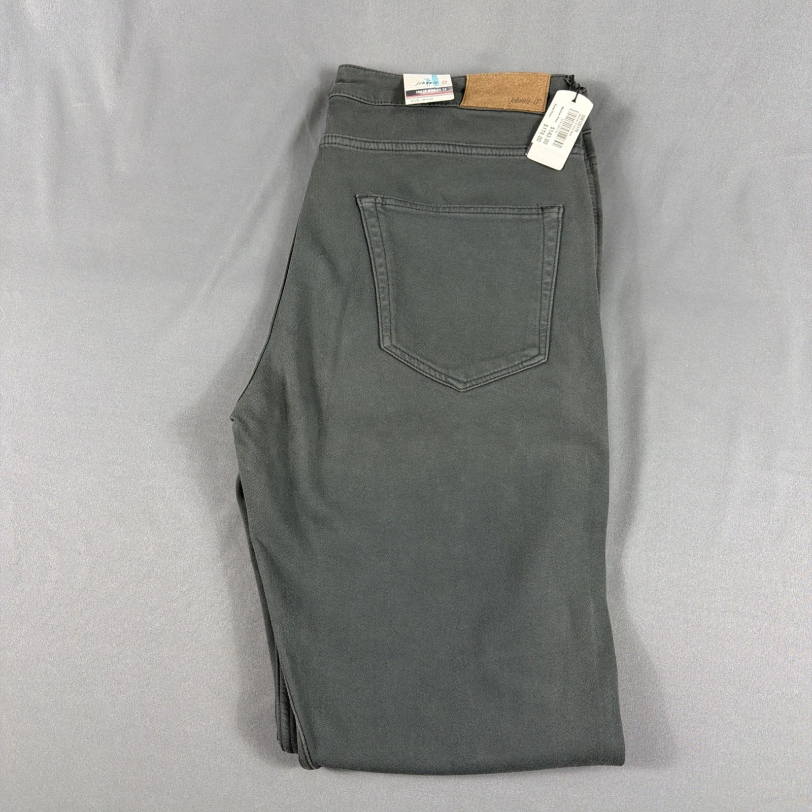 Johnnie-O Golf Pants Terry 36 x 34 Charcoal Cotton Polyester Spandex MSRP $178
