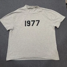 Fear Of God Essentials Shirt Men Medium Gray 1977 100% Cotton