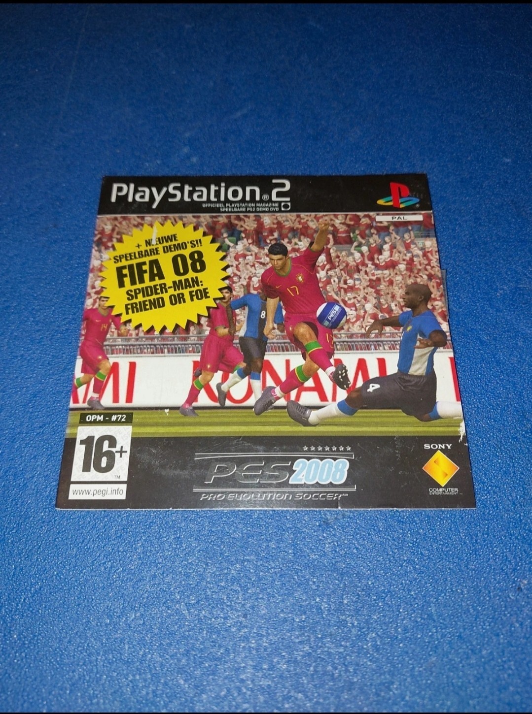 Pes 2008 pro evolution soccer demo disc 72 ps2 playstation 2 space channel 5 nee