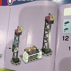 LEGO Friends 41106 Pop Star Tour Bus 682 pcs Set + Instructions missing DJ Booth