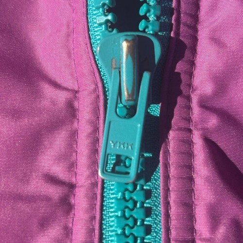 *PRISTINE 90s VINTAGE* MARKER Purply Pink Jacket with Classic Teal Accents, S - Picture 7 of 10