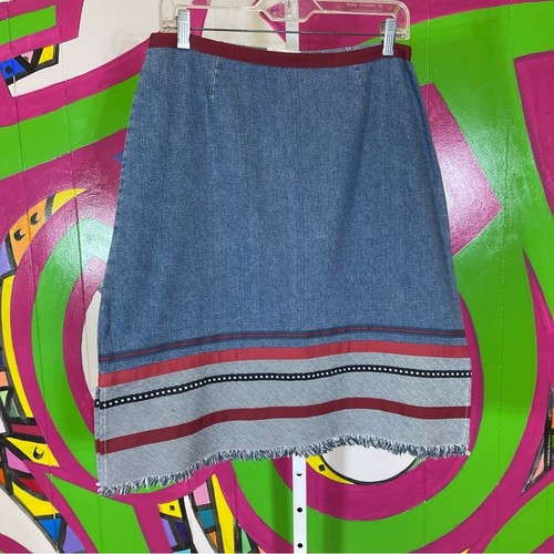 Christopher & Banks, falda vaquera vintage con aberturas. Talla 8. Excelente estado