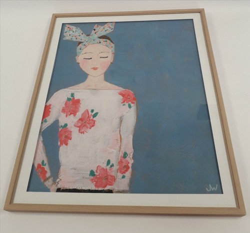 Fleur Fille von Joelle Wehkamp - gerahmtes Kunstwerk (27" hoch, 23" breit) - Druck