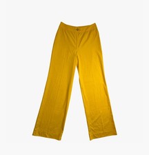 Retro 60s/70s/80s The Villager Brand Yellow Flare Button Up Pants