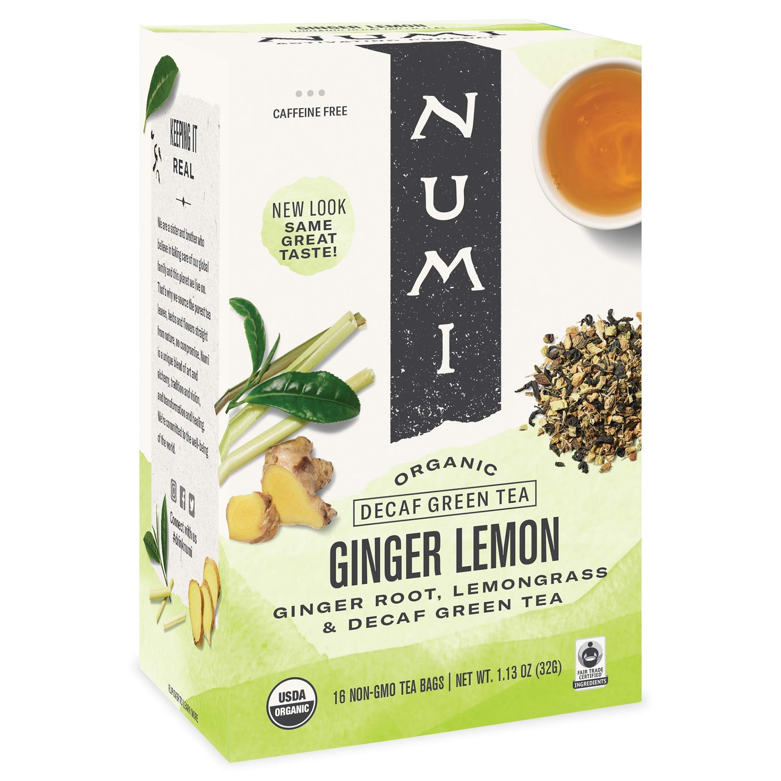 , 48 Green Tea Bags With Lemongrass And Ginger ...