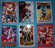 Lot 6 MIAMI DOLPHINS NFL Football Cards Mark Clayton Irving Fryar J Fiedler