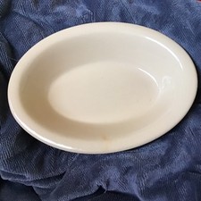 VTG TEPCO USA 10” X  7.5” Oval Tan Lt. Brown Restaurant Ware Serving Bowl Nice