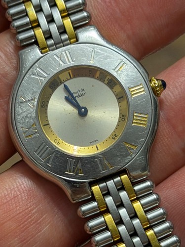 Must de Cartier 21 Women's Two Tone Stainless Steel Quartz Watch Vintage 1330