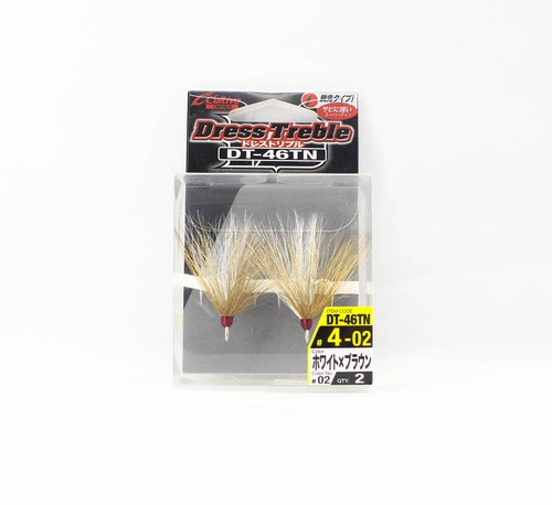 Owner DT-46 TN Dress Treble Hook Size 4 White Brown (8178) - 第 1/6 張圖片