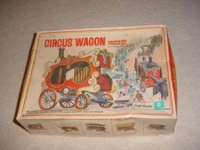 Vintage 1971 Craft Master Circus Wagon Wooden Model Kit W/Wagon Lamp #50127  NIB