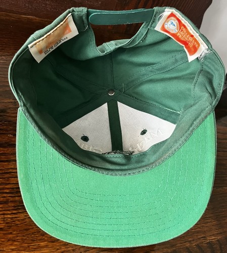 De Colección Michigan State University Spartans Gorra Gorra Verde Años 80 NCAA Baloncesto - Imagen 5 de 5