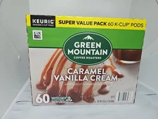 Green Mountain Coffee Roasters CARAMEL VANILLA CREAM 60K-Cup. Exp.05/27