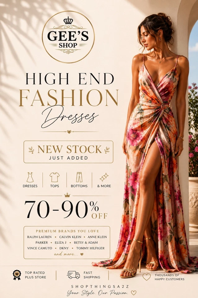 HIGH END FASHION SHOW PREMIUM DRESSES BRANDS DON'T MISS OUT 70%-90% OFF