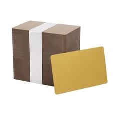 Pack of 100 Premium Yellow Gold CR80 PVC Cards | 30 mil by