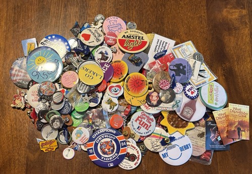 Lot Of Vintage And Modern Button Pins Sports USA States 9/11