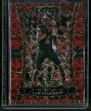 2023 Panini Select Draft Picks #35 Lamar Jackson Red Lazer Prizm