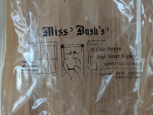 vintage wedding dress ivory Silk taffeta,inc veil 1980s ,Miss Bush's, ap size 10 - Picture 22 of 24
